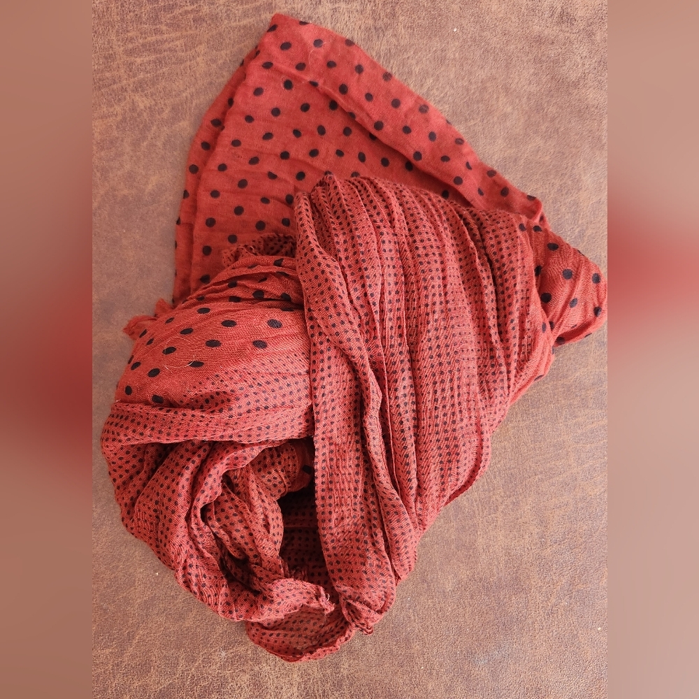Orange and Black Scarf - Picture 3 of 4